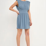 Shoulder Pad Mini with Smocked Waist