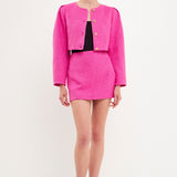 Tweed H-Line Mini Skirt