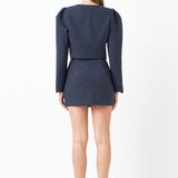 Tweed H-Line Mini Skirt