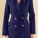 Cutout Blazer Romper