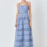 Combination Lace Maxi Dress