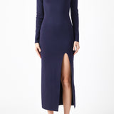 Cut Out Long Sleeve Maxi Dress