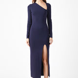 Cut Out Long Sleeve Maxi Dress