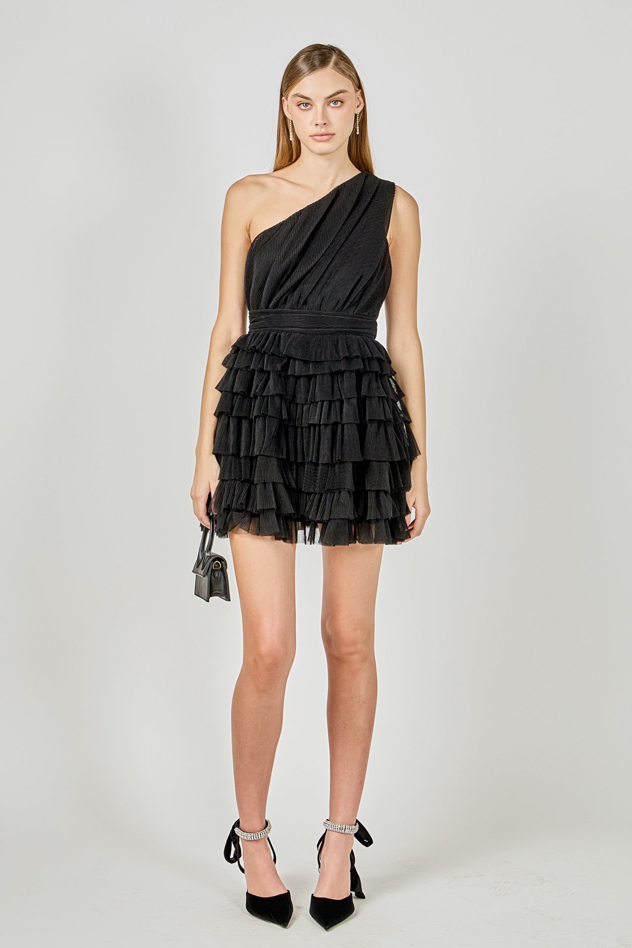 Endless Rose - Tiered Tulle Mini Dress Black / M Endless Rose - Tiered Tulle Mini Dress Black / M