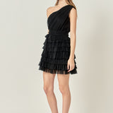 Tiered Tulle Mini Dress