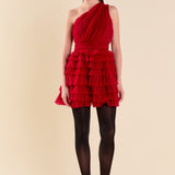 Tiered Tulle Mini Dress