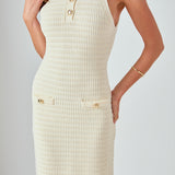 Crochet Knit Midi Dress