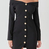 Off-The-Shoulder Blazer Dress