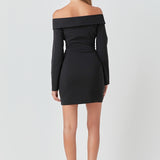 Off-The-Shoulder Blazer Dress