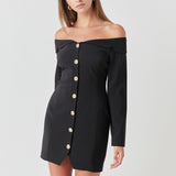 Off-The-Shoulder Blazer Dress
