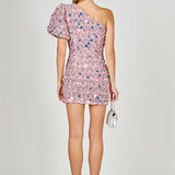 Premium One-Shoulder Sequin Mini Dress