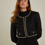 Premium Cropped Tweed Jacket