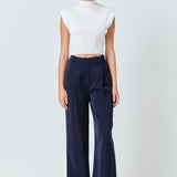 High-Waisted Suit Trousers