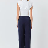 High-Waisted Suit Trousers