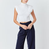High-Waisted Suit Trousers