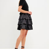 Boucle Satin Mini Dress