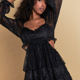 Premium Cut-out Lace Mini Dress