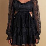 Premium Cut-out Lace Mini Dress