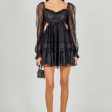 Premium Cut-out Lace Mini Dress