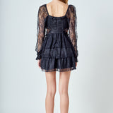 Premium Cut-out Lace Mini Dress