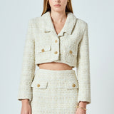 Premium Cropped Tweed Jacket
