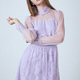 Long Sleeve Lace Mini Dress