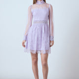 Long Sleeve Lace Mini Dress
