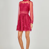 Long Sleeve Lace Mini Dress