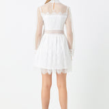 Long Sleeve Lace Mini Dress