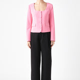 Scooped U Buttoned Top