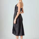 Midi Satin Slip Dress