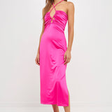 Cut Out Slinky Maxi Dress