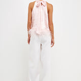 Feather Trim Top