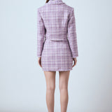 Tonal Boucle Tweed Skirt