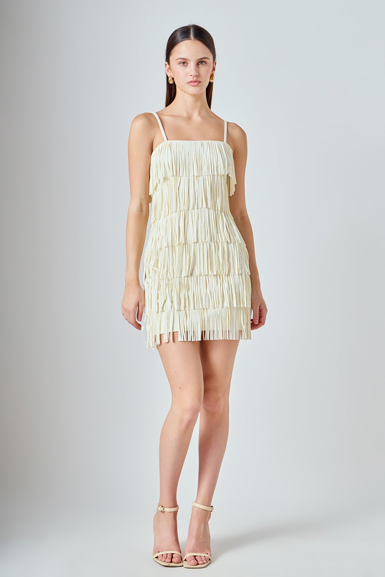 Faux Suede Fringe Mini Dress – Endless Rose