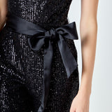 Sequin Spaghetti Strap Jumpsuit