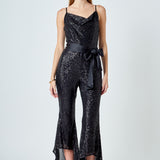 Sequin Spaghetti Strap Jumpsuit