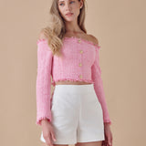 Off-The-Shoulder Long Sleeve Top