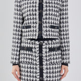 Premium Cropped Tweed Jacket With Fringe