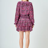 Chiffon Floral Printed Mini Skirt