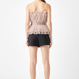 Strapless Tulle Banded Top