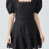 Lace Fit-and-Flare Mini Dress