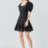 Lace Fit-and-Flare Mini Dress