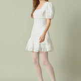 Lace Fit-and-Flare Mini Dress