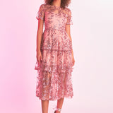 Sequins Embroidered Maxi Dress