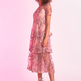Sequins Embroidered Maxi Dress