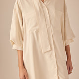 Belted Mini Shirt Dress