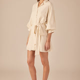 Belted Mini Shirt Dress