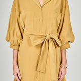 Belted Mini Shirt Dress