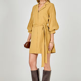 Belted Mini Shirt Dress